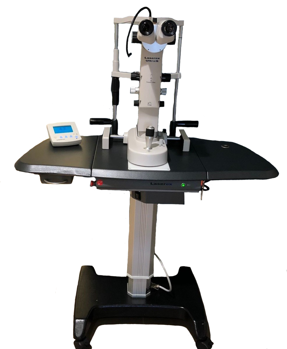 Laser Ellex Ultra Q Ophthalmic YAG Laser System w Table & Manual