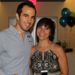 Joey VP of Sales takes a quick photo op with one of our fundraiser supporters. 150x150 Wigs for Kids & Westchase Charitable Foundation