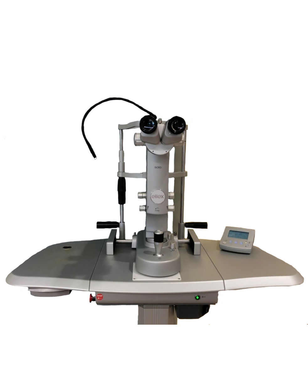 Ellex Solo SLT眼科青光眼激光功率表和集成裂隙灯